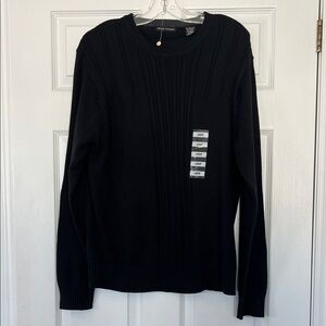 Michael Brandon Black Crewneck Sweater for Men